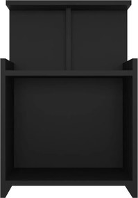 vidaXL Κομοδίνο Μαύρο 40 x 35 x 60 εκ. από Επεξ. Ξύλο