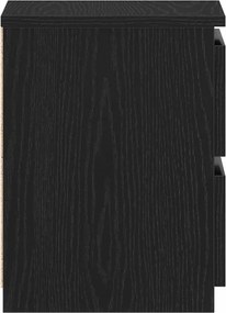 vidaXL Κομοδίνο Μαύρη Οξυά 30 x 30 x 40 cm Επεξεργασμένο ξύλο
