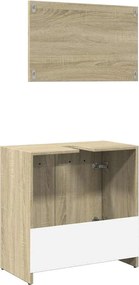 vidaXL Σετ Επίπλων Μπάνιου 2 Τεμαχίων Sonoma Δρυς Επεξεργασμένο Ξύλο