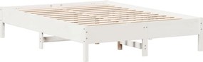 vidaXL Σκελετός Κρεβ. Χωρίς Στρώμα Λευκό 160x200 εκ Μασίφ Πεύκο