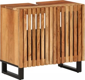 vidaXL Ντουλάπι Μπάνιου 62x34x58 εκ. από Μασίφ Ξύλο Ακακίας