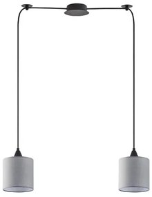 Κρεμαστό Φωτιστικό Οροφής Ύφασμα ADEPT H300 Φ70 Homelighting-77-9013-Γκρι 77-9013