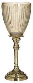 Κηροπήγιο Χρυσό Μέταλλο/Γυαλί Φ12x30cm 3-70-754-0089