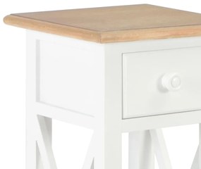 vidaXL Τραπεζάκι Βοηθητικό Λευκό 27 x 27 x 65,5 εκ. Ξύλινο