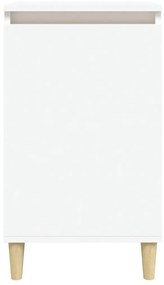 Κομοδίνα 2 τεμ. Λευκά 40 x 35 x 70 εκ. από Επεξεργασμένο Ξύλο - Λευκό