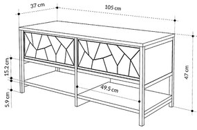 ΠΑΠΟΥΤΣΟΘΗΚΗ INOLA MEGAPAP ΧΡΩΜΑ SAPPHIRE OAK 105X37X47ΕΚ.