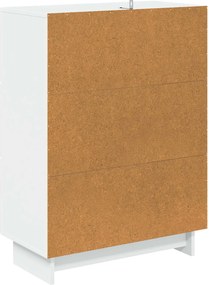 vidaXL Ντουλάπι με Συρτάρια Λευκό 66 x 34,5 x 90 εκ Επεξεργασμένο Ξύλο