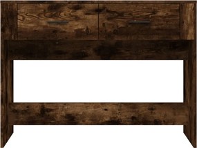 vidaXL Τραπέζι Κονσόλα Καπνιστή Δρυς 100x39x75 εκ. Επεξεργασμένο Ξύλο