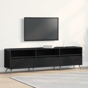 vidaXL Βαθιά Ντουλάπα Τηλεόρασης Μαύρη 150x30x44,5 εκ Επεξεργασμένο Ξύλο