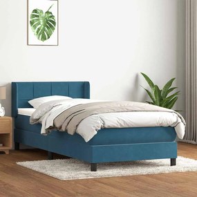 ΚΡΕΒΑΤΙ BOXSPRING ΜΕ ΣΤΡΩΜΑ ΣΚΟΥΡΟ ΜΠΛΕ 100X210 ΕΚ. ΒΕΛΟΥΔΙΝΟ 3318109