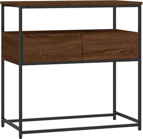 vidaXL Τραπέζι Κονσόλα Καφέ Δρυς 75 x 40 x 75 εκ. Επεξεργασμένο Ξύλο