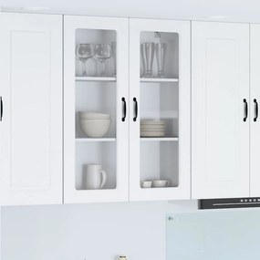 vidaXL Ραφιέρα τοίχου PORTO Λευκό 80 x 31 x 100 cm Επεξεργασμένο Ξύλο