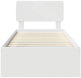 vidaXL Σκελετός Κρεβατιού Λευκό 100 x 200 cm Στερεά ξυλεία πεύκου