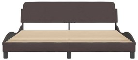 vidaXL Σκελετός Κρεβατιού Dover Σκ. Καφέ 180x200 εκ. Υφασμάτινο