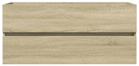 vidaXL Ντουλάπι Νιπτήρα Μπάνιου Sonoma Δρυς 100x38,5x45 εκ. Επεξ. Ξύλο