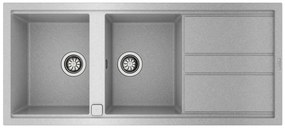 TEKA NOVA 80 B-TG 2B 1D  Ένθετος Γρανιτένιος νεροχύτης Stone Grey Μ116xΠ51εκ