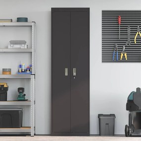 vidaXL Ντουλάπι αποθήκευσης Μαύρο 60 x 40 x 200 εκ Ατσάλι