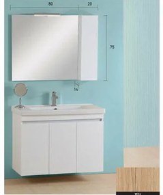 Pro Bagno Σετ Έπιπλα Μπάνιου 2τμχ. Πάγκος με Νιπτήρα & Καθρέπτης με Φως 100x43x73cm Pro Bagno Elegant 950B Με Επιλογή Χρώματος BEST-8080501