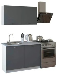 ΣΥΝΘΕΣΗ ΚΟΥΖΙΝΑΣ BLAINE ΜΕΛΑΜΙΝΗ ΓΚΡΙ HM2439.10 120x46-29,2εκ.
