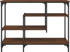 vidaXL Τραπέζι Κονσόλα με Ράφια Καφέ Δρυς 100 x 35 x 75 εκ.