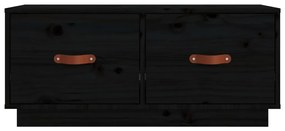 vidaXL Έπιπλο Τηλεόρασης Μαύρο 80x34x35 εκ. από Μασίφ Ξύλο Πεύκου