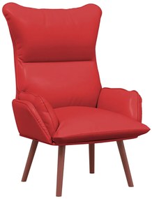 vidaXL Χαλαρωτική Πολυθρόνα Κόκκινο 69 x 74 x 93 εκ. Τεχνητό δέρμα