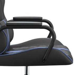Καρέκλα Gaming Μασάζ Μπλε/Μαύρο από Συνθετικό Δέρμα - Μπλε