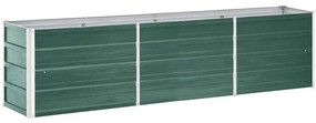 vidaXL Ζαρντινιέρα Υπερυψωμένη Πράσινη 240x40x45 εκ. Γαλβαν. Χάλυβας