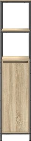 vidaXL Ντουλάπι μπάνιου με ράφια Sonoma δρυς 36x35x165 εκ.