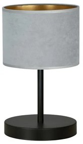 Επιτραπέζιο Φωτιστικό 1xE27 Ατσάλι-Ύφασμα HILDE Made in Poland Emibig-1050/LN1-Γκρι 1050/LN1