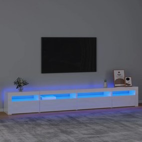 vidaXL Έπιπλο Τηλεόρασης με LED Γυαλιστερό Λευκό 270x35x40 εκ.