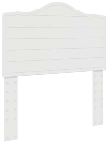 vidaXL Κεφαλάρι με κεφαλάρι Λαμπερό Λευκό 75 cm Επεξεργασμένο ξύλο