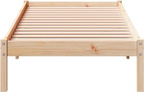 vidaXL Πλαίσιο Κρεβατιού Μακρύ Χωρίς Στρώμα 90x210 εκ Μασίφ Πεύκο