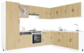 vidaXL Σετ Ντουλάπια Κουζίνας 14 τεμ. Lucca Sonoma Δρυς Επεξ. Ξύλο