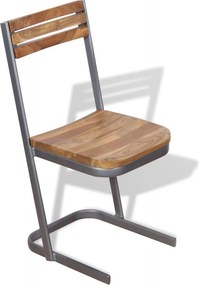 vidaXL Καρέκλες Τραπεζαρίας 2 τεμ. από Μασίφ Ξύλο Teak