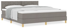 vidaXL Κρεβάτι με Βάση και Στρώμα Ταμπούρ 180x200 εκ. Ύφασμα