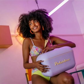 Ψυκτική τσάντα Polarbox Pop, 20 λίτρα, πολυστυρόλ AIRPOP, 5-15 °C έως 24 ώρες, Μωβ/Πορτοκαλί