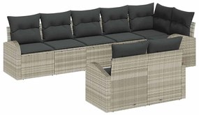 vidaXL Σετ Καναπέ Κήπου 8 pcs 289 x 124 x 85 εκ. Πολυ ράταν