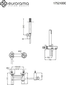 Eurorama Res Pro Chrome 175210DE - Μπαταρία λουτρου