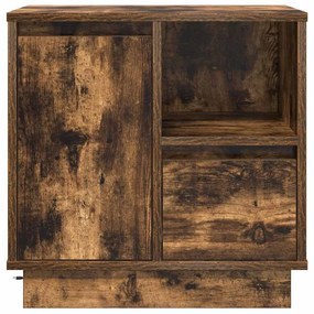 vidaXL Κομοδίνο με Καπνιστή δρυς 50 x 34.5 x 50 εκ. Επεξεργασμένο ξύλο
