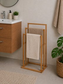 Επιδαπέδια Κρεμάστρα 3 Θέσεων από Bamboo 40x24.5x82cm MRShome