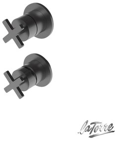La Torre ELLE CROSS Μίκτης εντοιχισμού με εκτροπέα 2/3 εξόδων Black Brushed