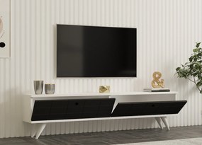 Έπιπλο Τηλεόρασης Ανθρακί / Λευκό AZEFA 160x25x35
