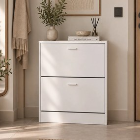Παπουτσοθήκη Με 2 Ράφια/12 Θέσεων (63x24x80) Spitishop Slimline White