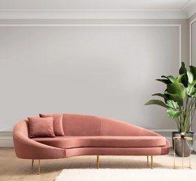 Τριθέσιος Καναπές Ροζ Αριστερά ESES 120x255x85