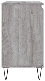Ντουλάπι Μπάνιου Γκρι Sonoma 58 x 33 x 60 εκ. από Επεξεργ. Ξύλο - Γκρι