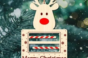 Σετ των 3 Intra απο ξύλο plywood 3mm-4mm πάχος Χριστουγεννιάτικο στολίδι θησαυρού χρημάτων Δίασταση 8x8 cm INTRAFABR-105251680