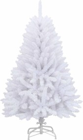 vidaXL Τεχνητό Χριστουγεννιάτικο Δέντρο με Άξονα με βάση Λευκό 150 cm