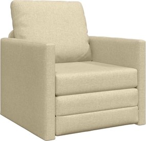 vidaXL Κρεβάτι καναπές 60cm Κρεμ ύφασμα