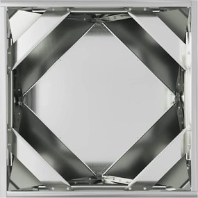 vidaXL Γλάστρα 2 pcs Ασημί 50 x 50 x 50 cm Επικαλυμμένος Χάλυβας